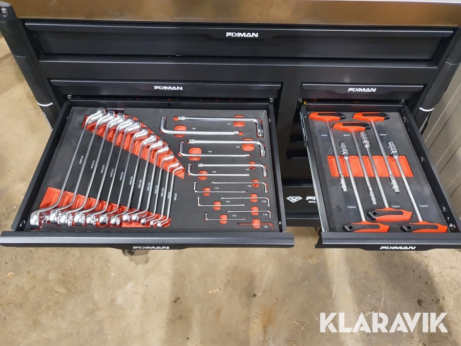 Verktygsvagn Fixman med verktyg 467 delar