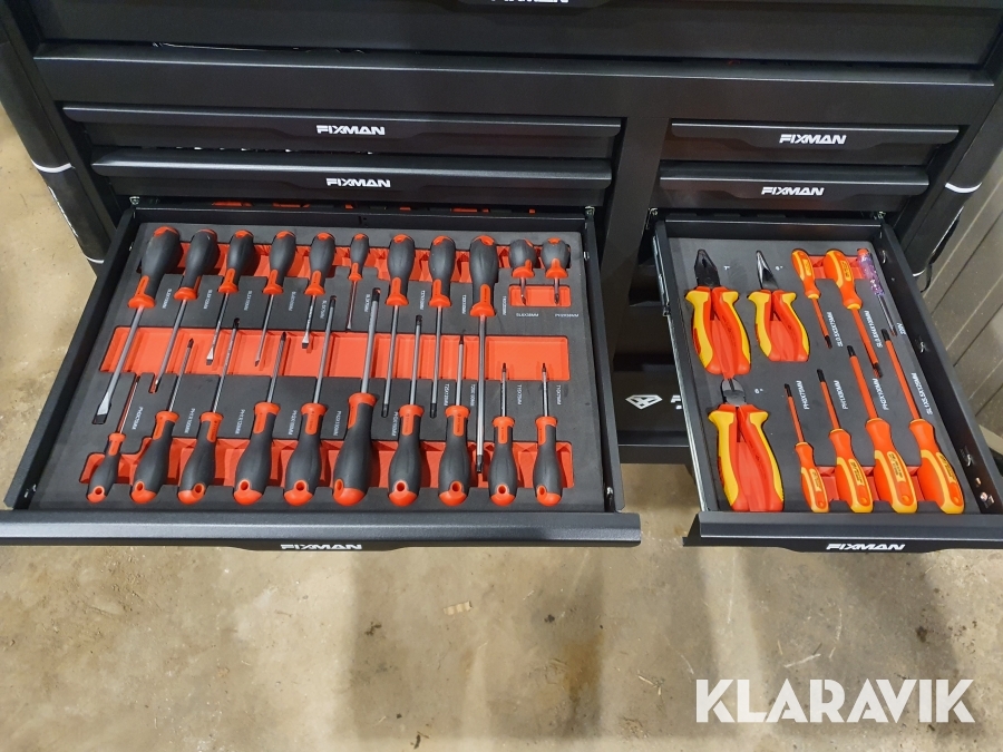 Verktygsvagn Fixman med verktyg 467 delar