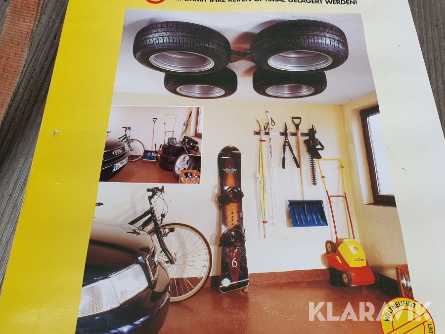 Däckförvaring för 4 personbilsdäck