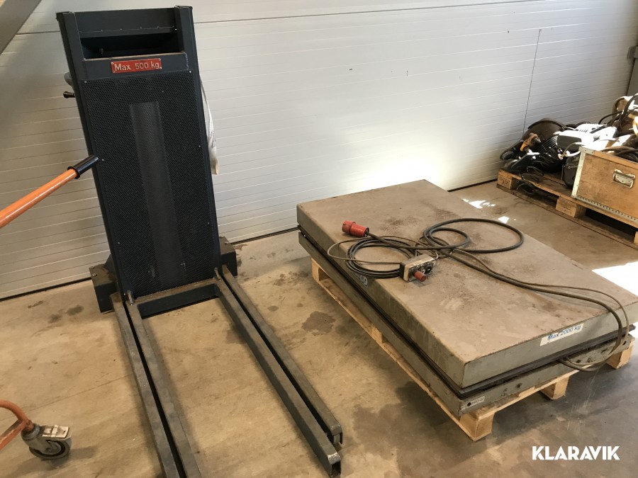 Lyftbord och pneumatisk lyft 