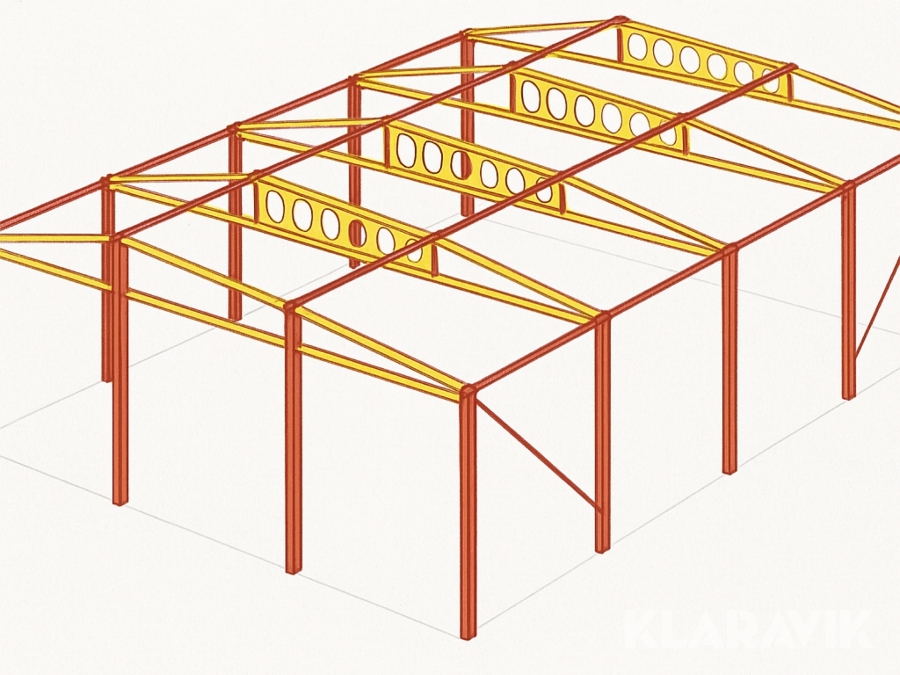 Stomme till maskinhall 16x20m