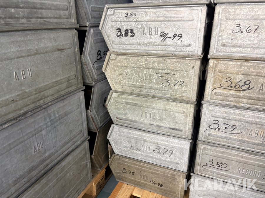 Lagerbackar stål märkta ABU, mellan 5st