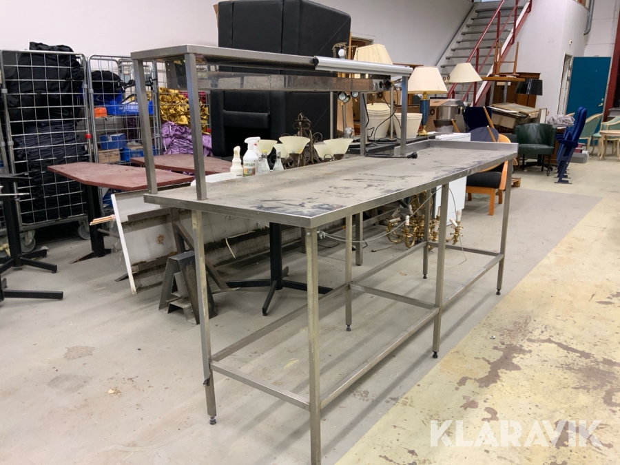 Rostfri arbetsbänk med värmare