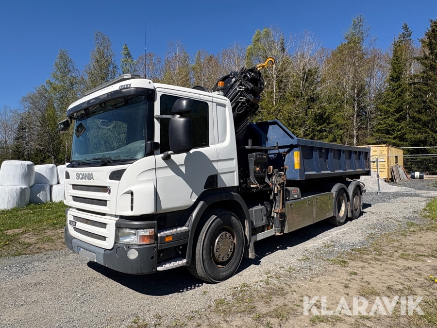 Lastväxlare Scania P400 6x2 med kran