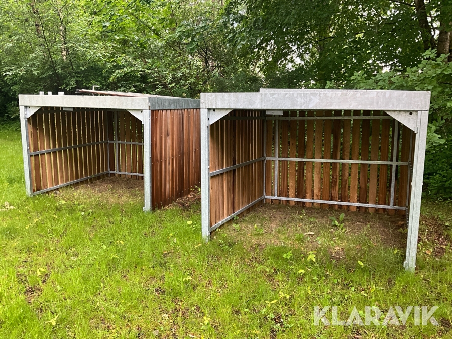 Cykelgarage med dörr 6st