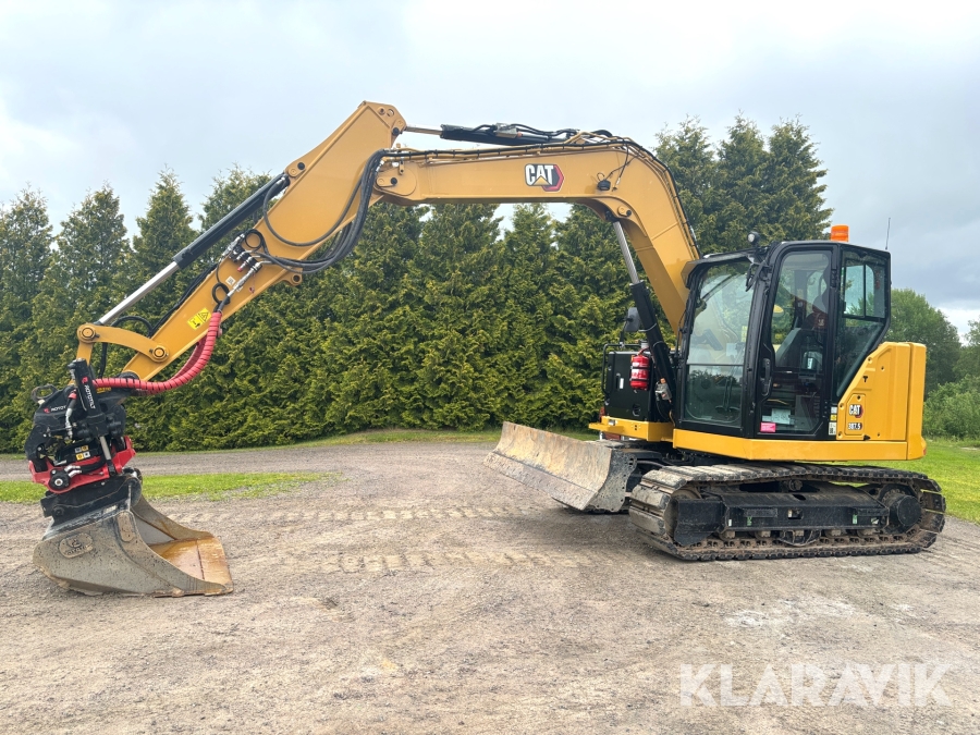 Grävmaskin CAT 307,5 med Rototilt R3 och skopa