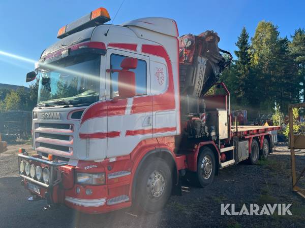 Kranbil med trailer Scania R480