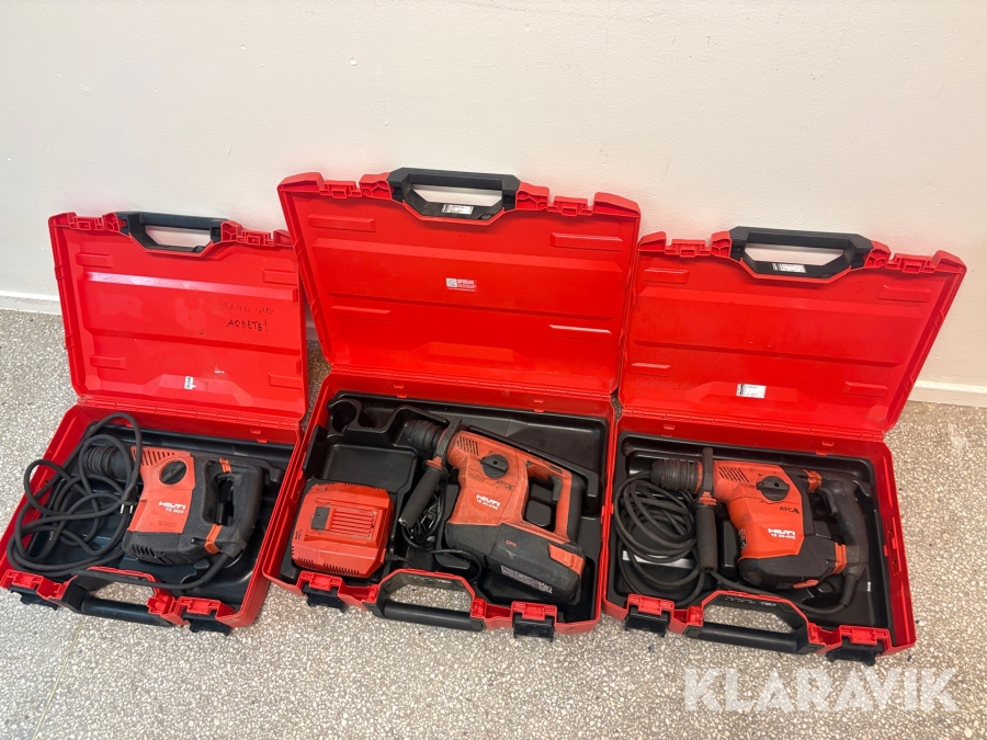 Paket med olika borr/kombihammare Hilti 3 st