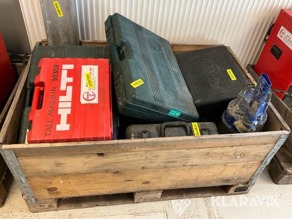 Parti med byggmaskiner