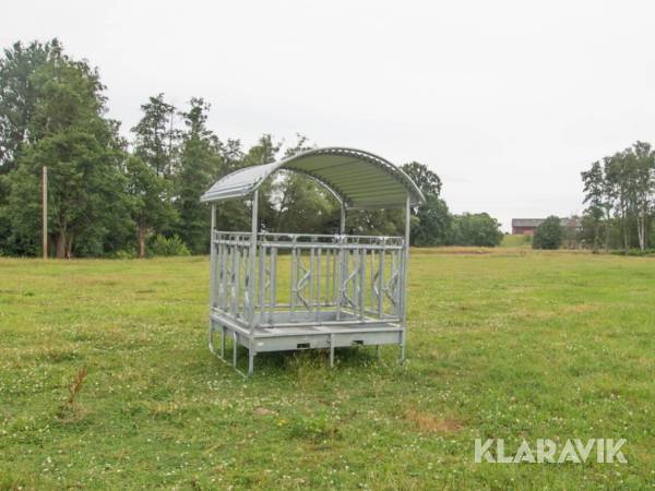 Foderhäck inkl låsgrindar för nöt 12 platser Kellfri