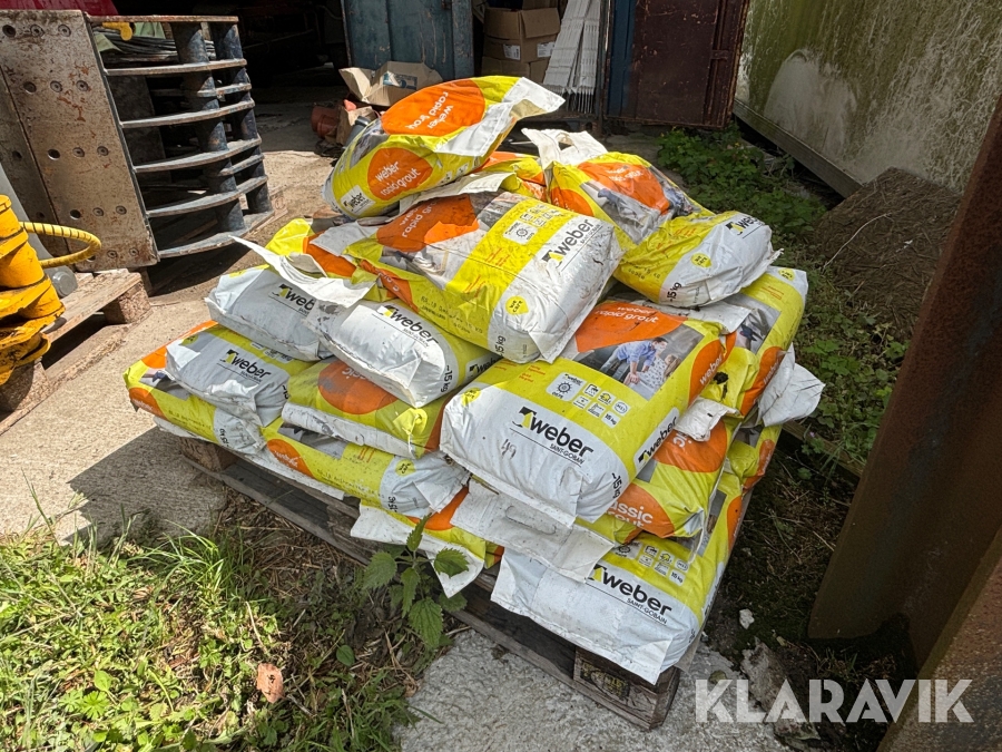 Fogmassa Weber Rapid Grout - Totalt cirka 35st