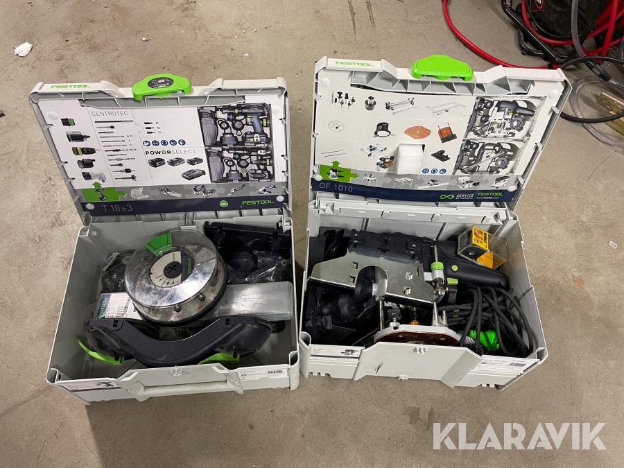 Överhandsfräs Festool OF1010, Karlskrona, Klaravik auktioner