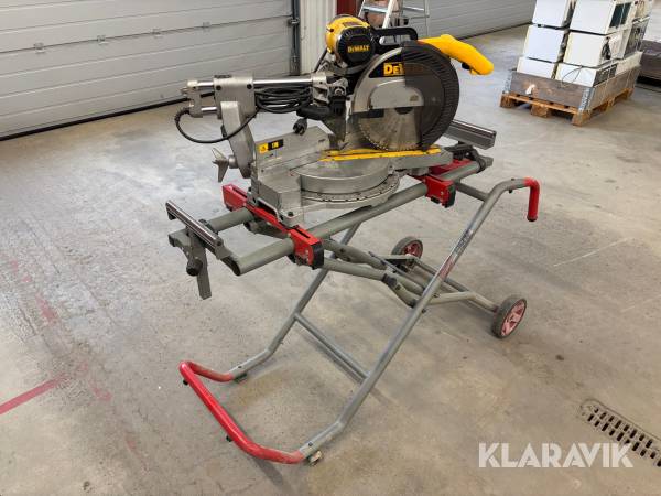 Kap-/& gersåg Dewalt DW708-QS - Med sågstativ