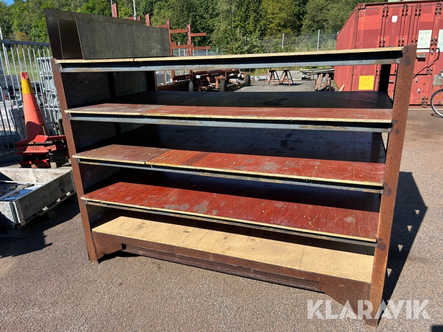 Verkstadshylla stålstomme