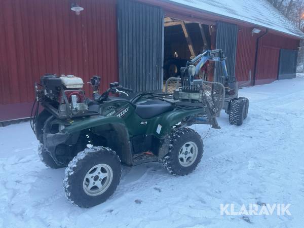 Fyrhjuling med huggarvagn Yamaha 700 FI