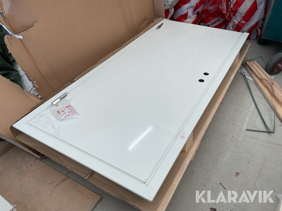 Ståldörr Daloc Y30L 09x21 Vit Höger