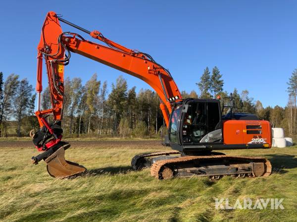 Grävmaskin Hitachi ZX250LC-6 tiltrotator och skopa