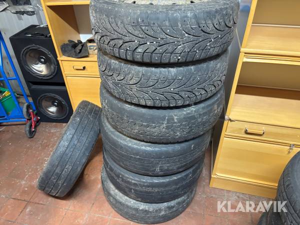 Däck med fälg 6st utan fälg 1st 205/65R16