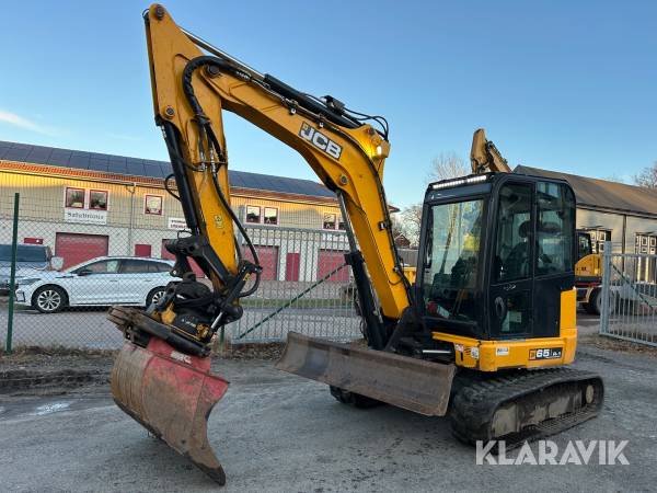 Grävmaskin JCB 65R-1 med rotator och 4 redskap