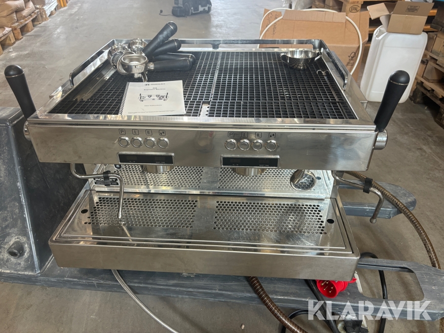 Espressomaskin 2-grupper Rocket R9 med kaffekvarn