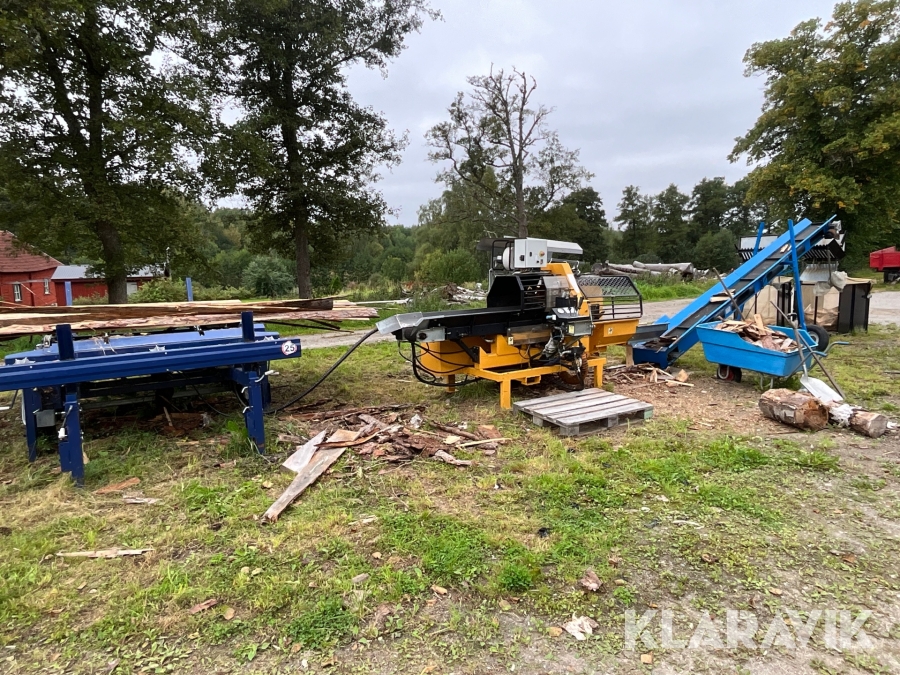 Vedmaskin stockbord och transportör Kisaved
