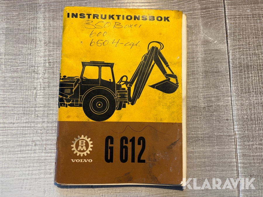 Instruktionsbok Volvo BM G612