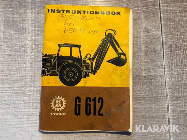 Instruktionsbok Volvo BM G612