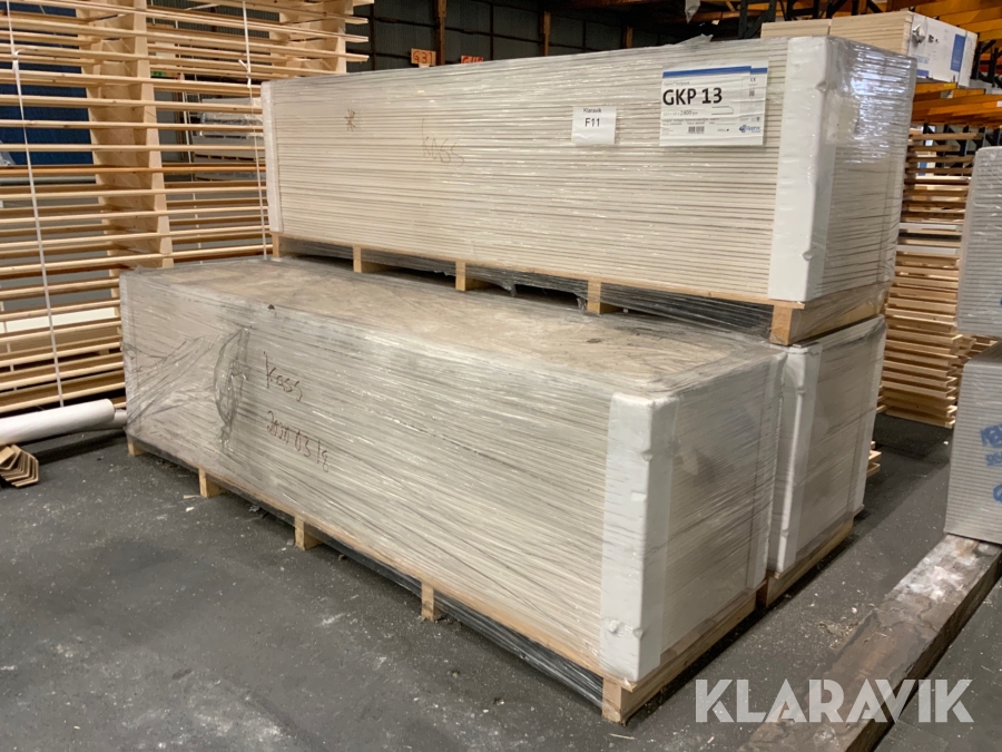 Takgips Gyproc 12,5x600x2400 mm. 150 st skivor