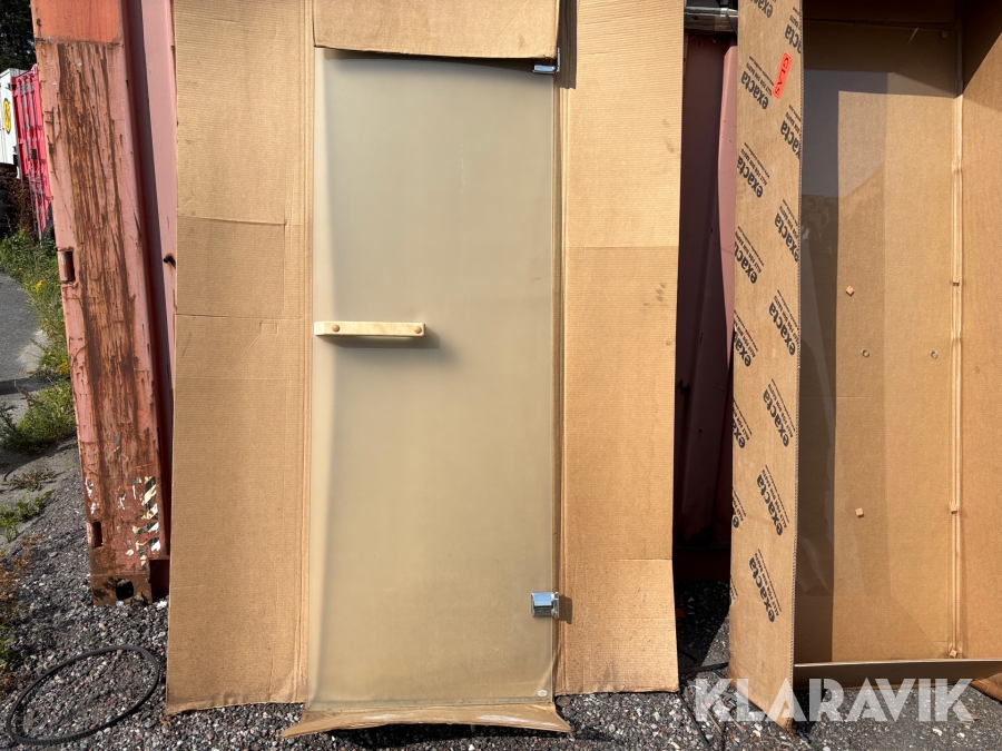 Bastudörr frostat glas