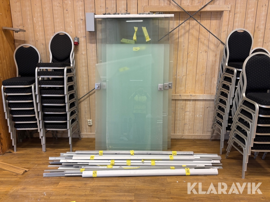 Parti med skjutbara glasdörrar 12st