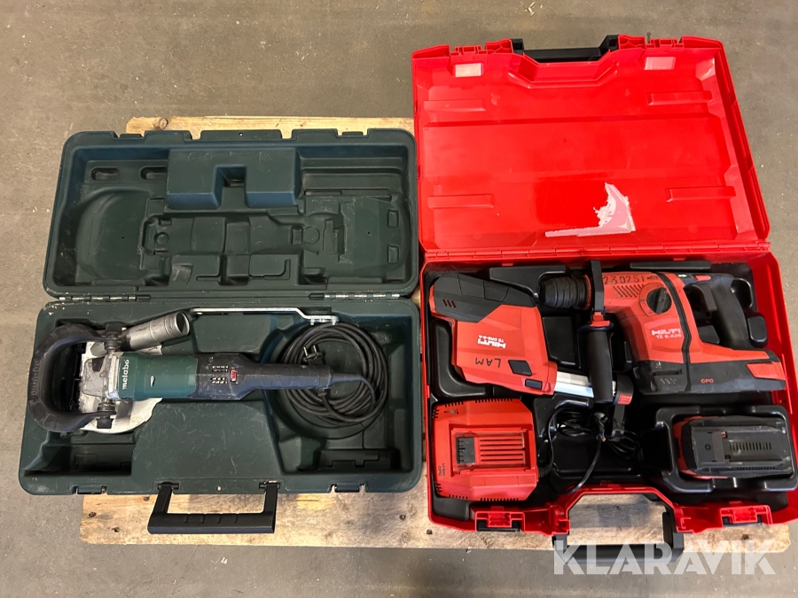 Kombihammare 1 st och slipmaskin 1 st Hilti / Metabo TE 6A36 04 / RSEV 19-125RT
