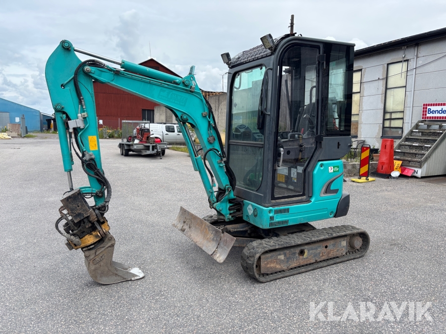 Minigrävmaskin Kolbeco SK17SR med rotortilt