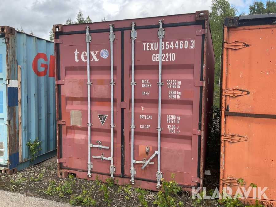 Container med innehåll Textainer FI068-03, Söderhamn, Klarav