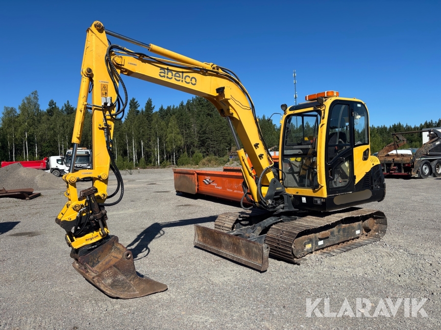 Grävmaskin Abelco YC55-8 med tiltrotator och 3st skopor