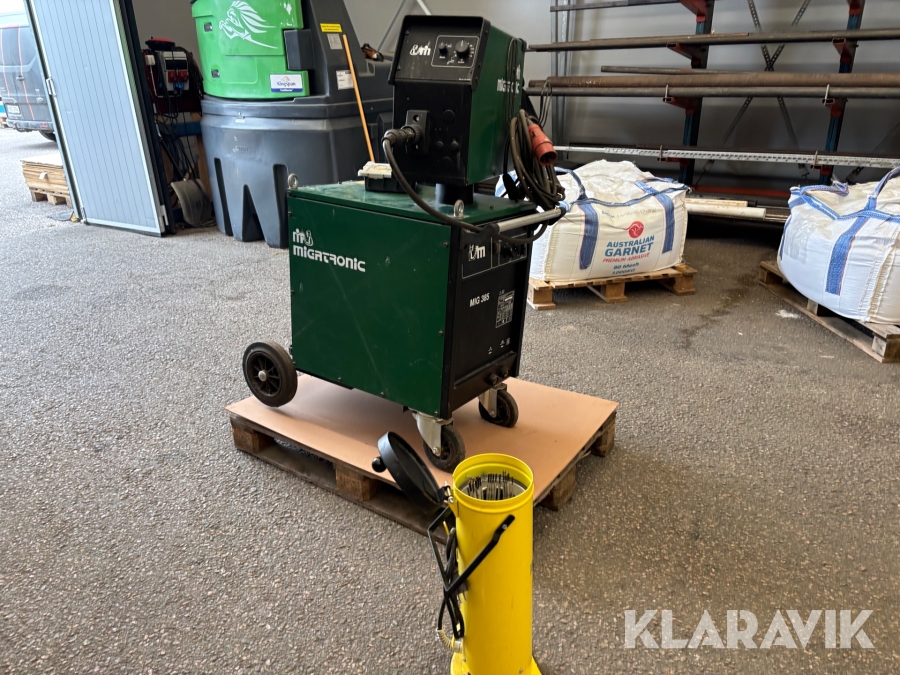 Migsvets Migatronic Mig 385 MK 3 med matarverk mwf 8 och trådvärmare