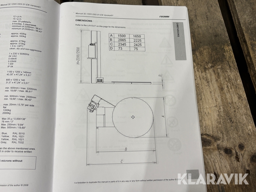 Sträckfilmsmaskin FROMM FS331