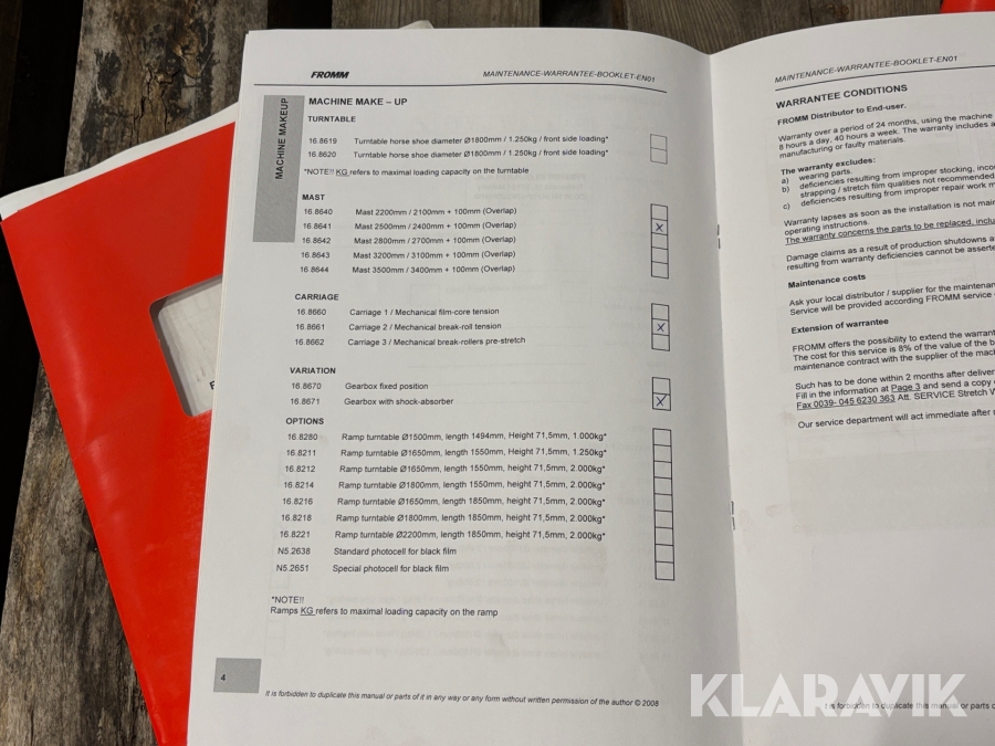 Sträckfilmsmaskin FROMM FS331