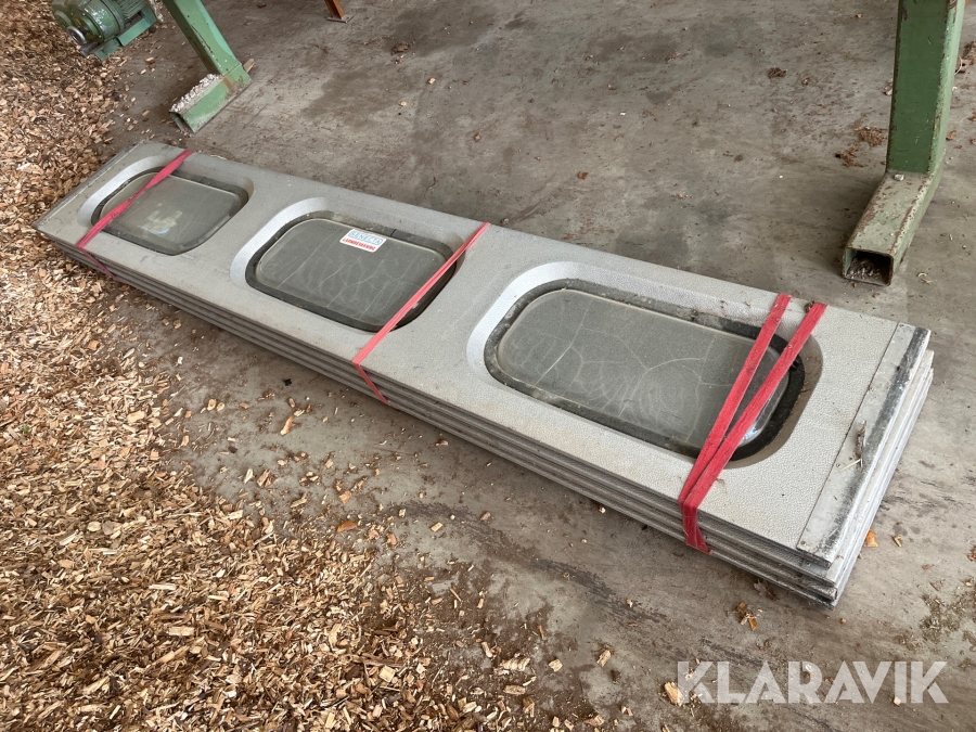 Garageport 2,65x0,5m 4 sektioner