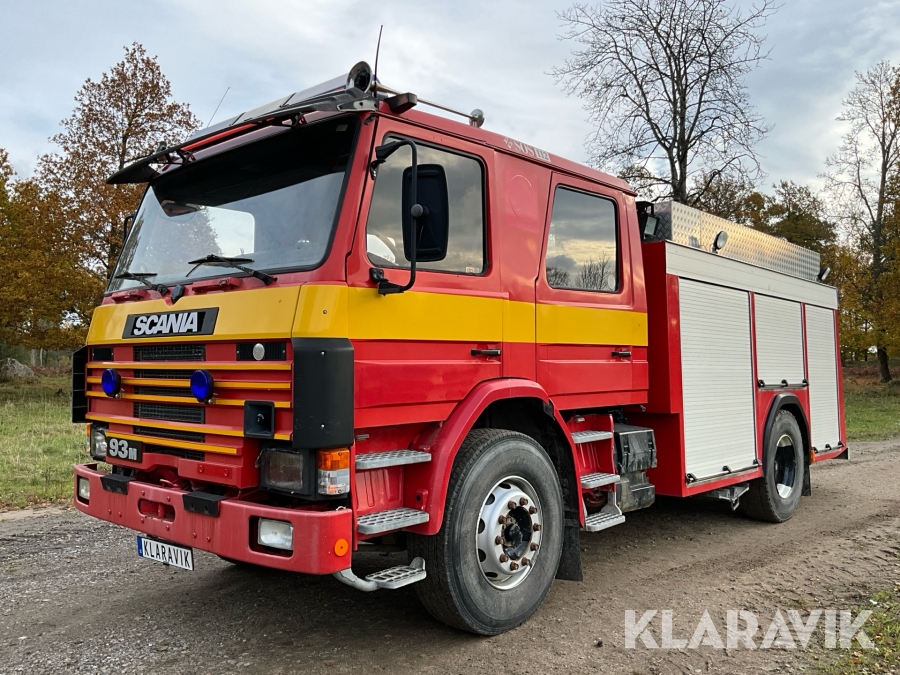 Brandbil Scania 93 M med stege