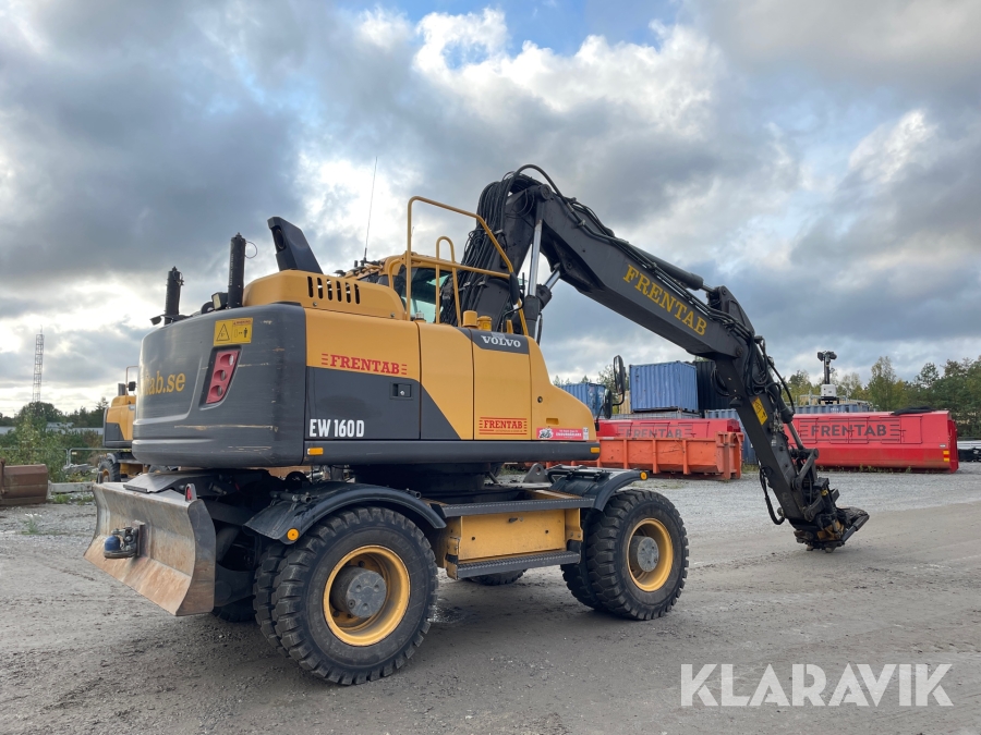 Grävmaskin Volvo EW160D, Nacka, Klaravik auktioner