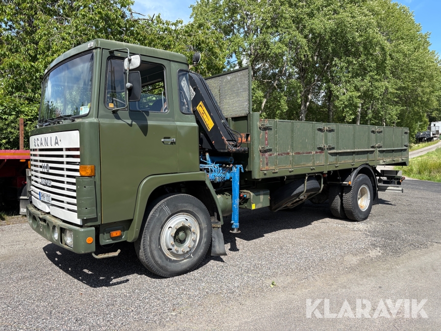 Lastbil Scania 110 Super med kran