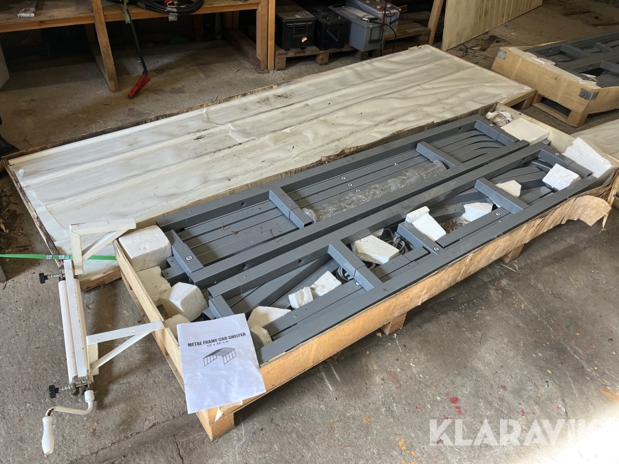 Carport byggsats 12’x20’x8’ med plåt