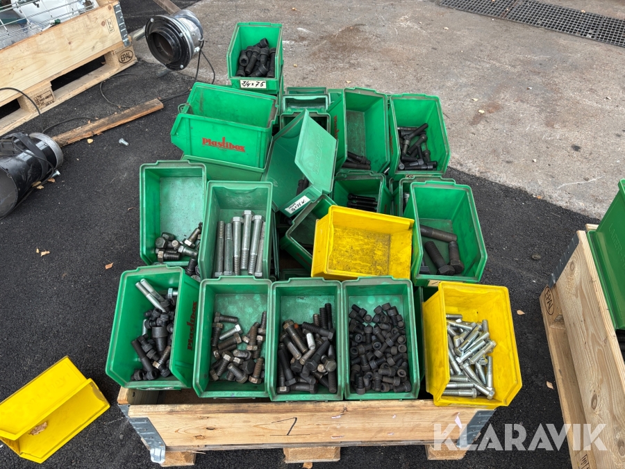 Pall med tum-bult diverse storlekar