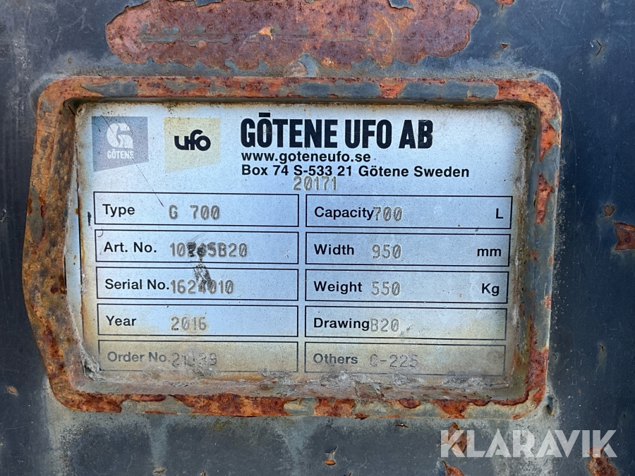 Tandskopa Götene G700 S60 hardox