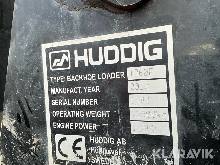 Grävlastare Huddig 1260E