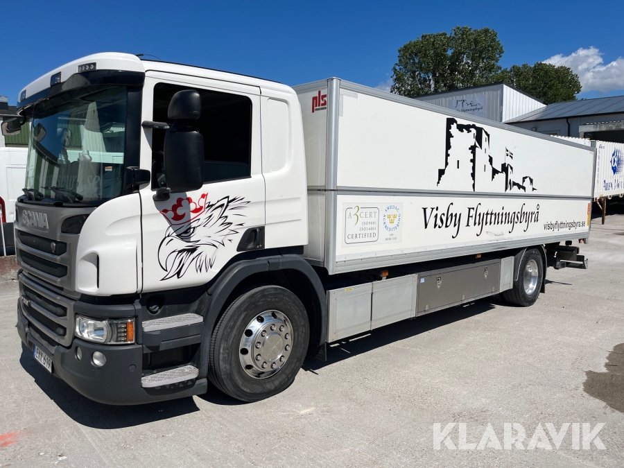 Lastbil Scania P360 med höj/sänkbart skåp & bakgavellyft