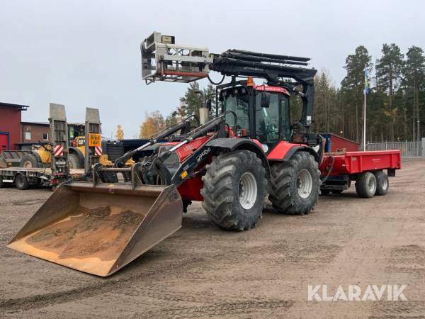 Grävlastare Huddig 1160 med kran, korg och kärra 7ton