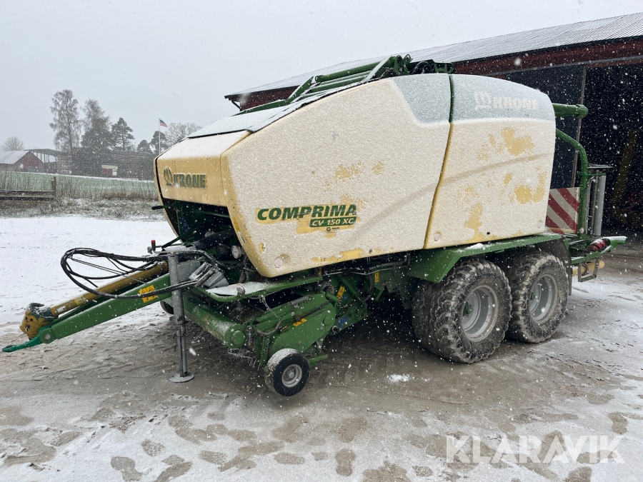 Rundbalspress med plastare Krone Comprima cv150xc Facelift