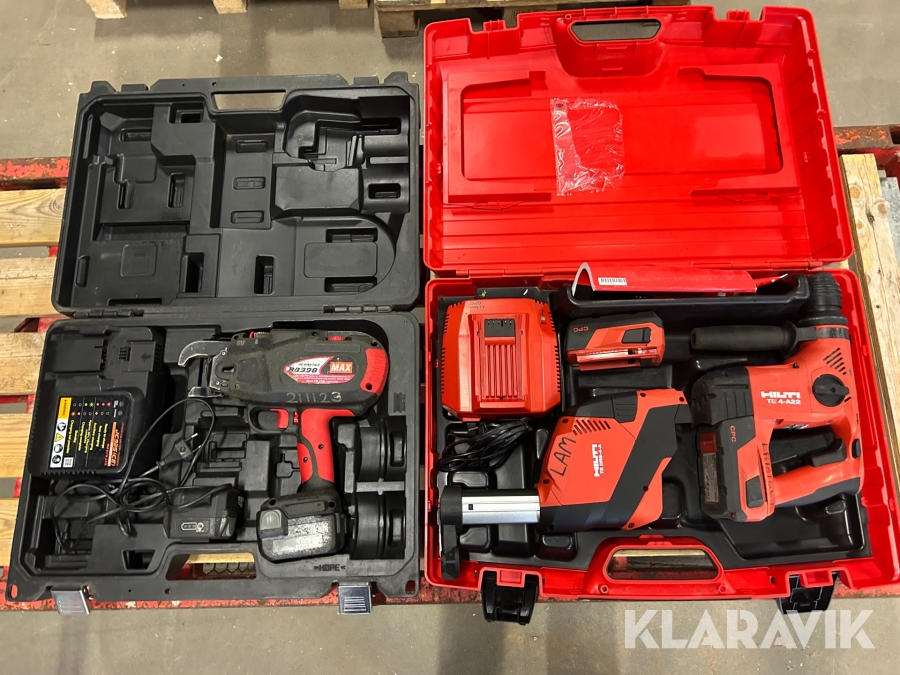 Borrhammare 1 st, Najmaskin 1 st Hilti / Max TE 4-A22 / RB 398