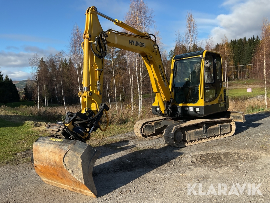 Grävmaskin Hyundai Robex 55-7 med redskap